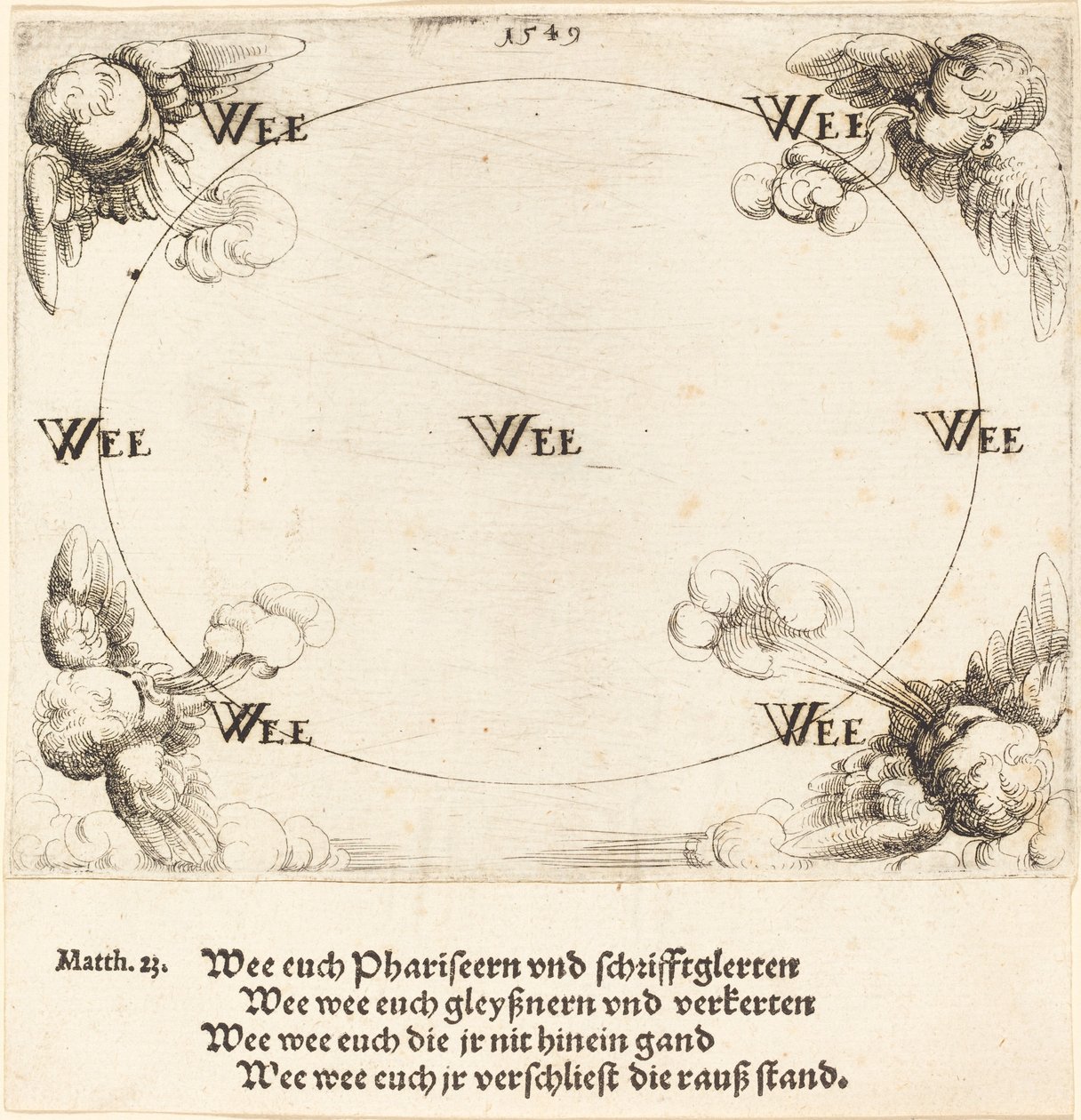 Woe is Pronounced on Covetousness, 1549 by Augustin Hirschvogel
