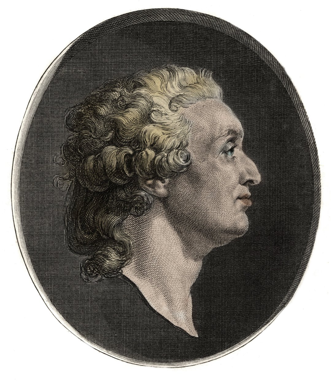 Portrait of Marie Jean Antoine Nicolas de Caritat, Marquis de Condorcet (1743-1794) after Augustin Saint-Aubin (1736-1807) by Augustin de (after) Saint Aubin