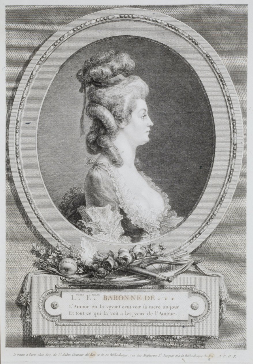 Louise Emilie: Baroness d’Andlau by Augustin de Saint-Aubin