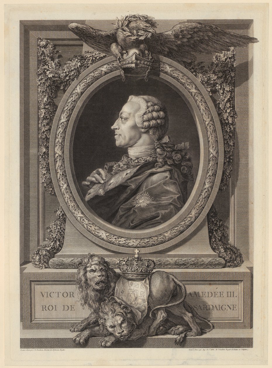 Portrait of Victor Amadeus III, King of Sardinia by Augustin de Saint-Aubin
