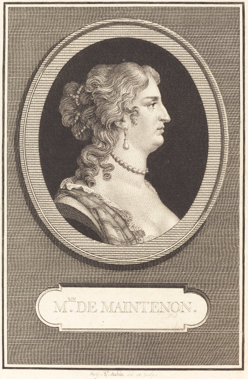 Madame de Maintenon by Augustin de Saint Aubin