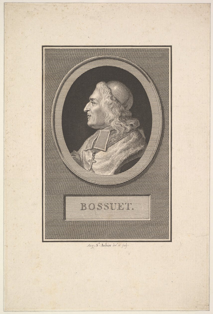 Portrait of Bossuet by Augustin de Saint Aubin