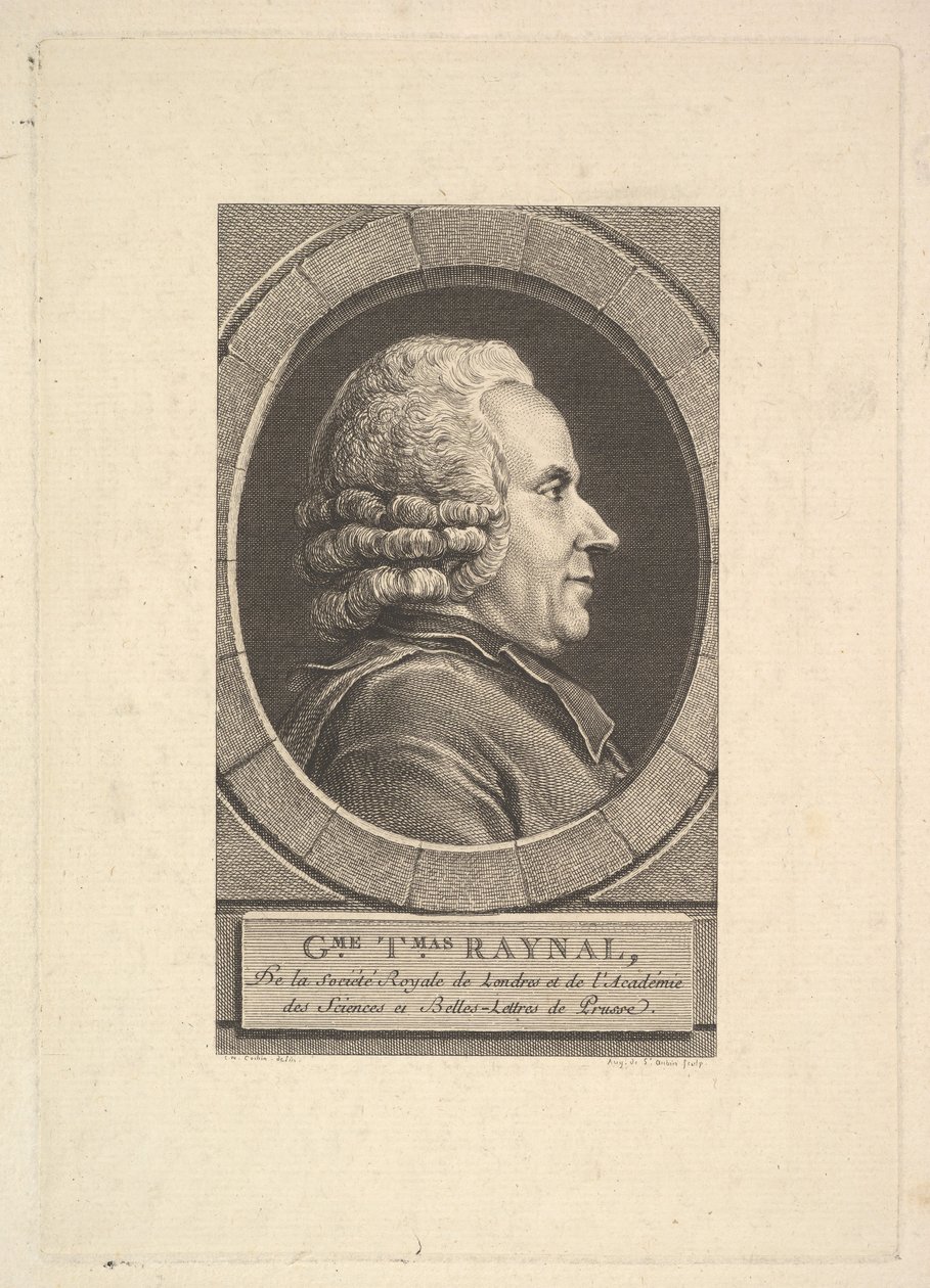 Portrait of Guillaume-Thomas Raynal, 1773 by Augustin de Saint Aubin