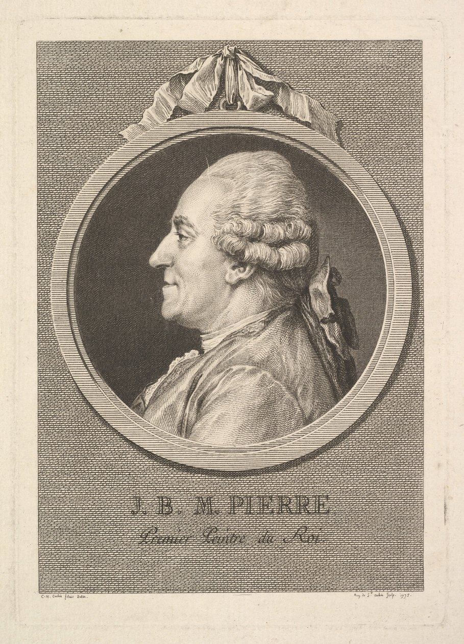 Portrait of Jean-Baptiste-Marie Pierre by Augustin de Saint Aubin