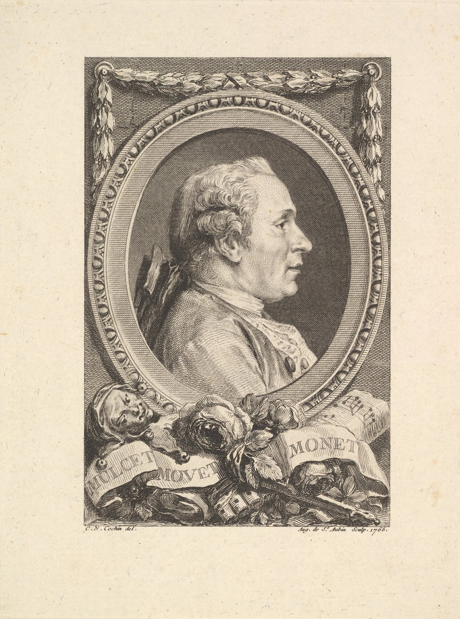 Portrait of Jean Monnet by Augustin de Saint Aubin