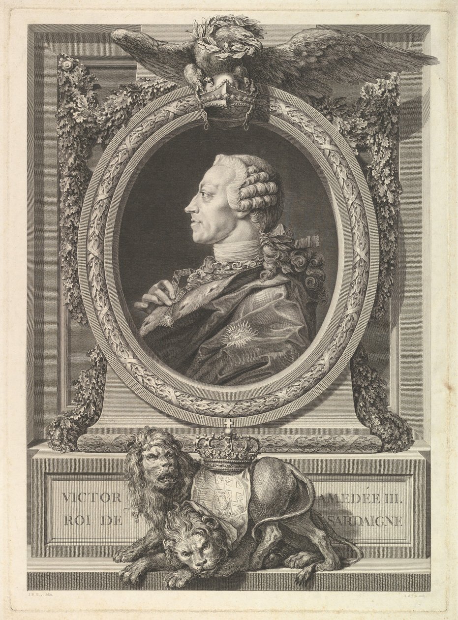 Portrait of Victor Amadeus III, King of Sardinia by Augustin de Saint Aubin