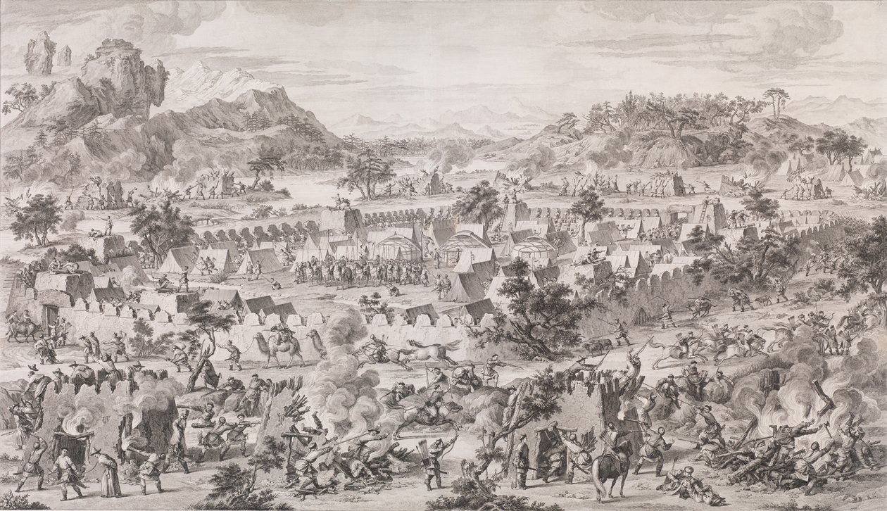The Battle of Tonguzluq, 1773 by Augustin de Saint Aubin