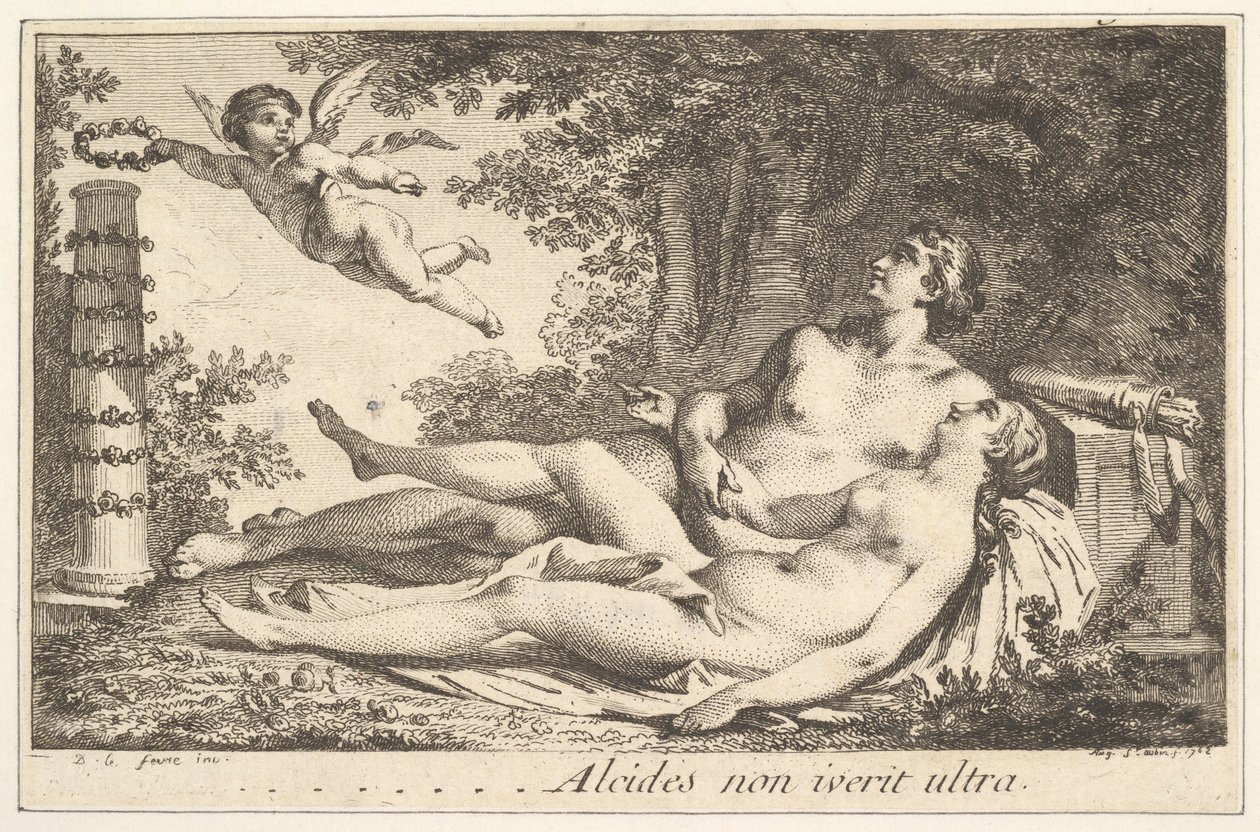 Vignette Next to the Name of Augustin de Saint-Aubin by Augustin de Saint Aubin
