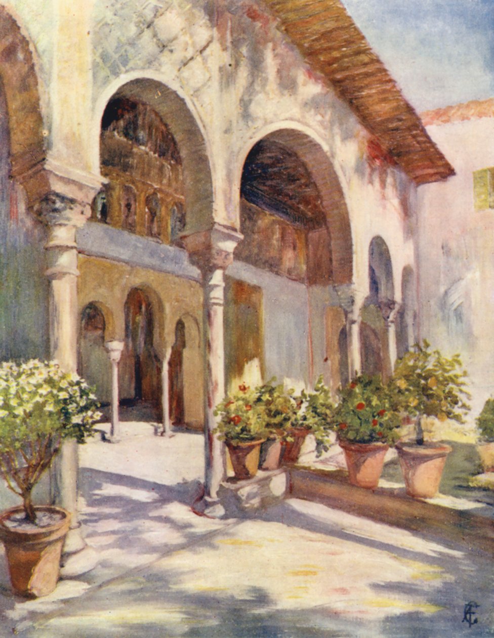 An Arcade in the Generalife, Granada by Augustine Fitzgerald