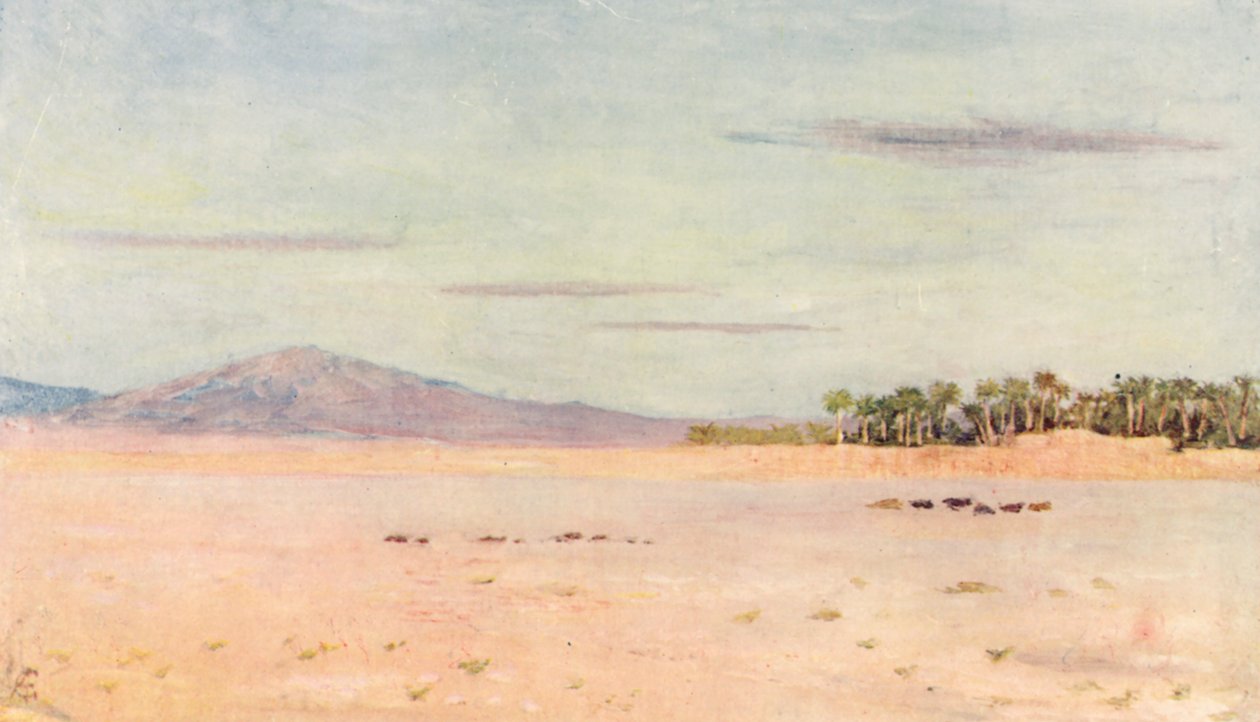 The Desert near Biskra by Augustine Fitzgerald