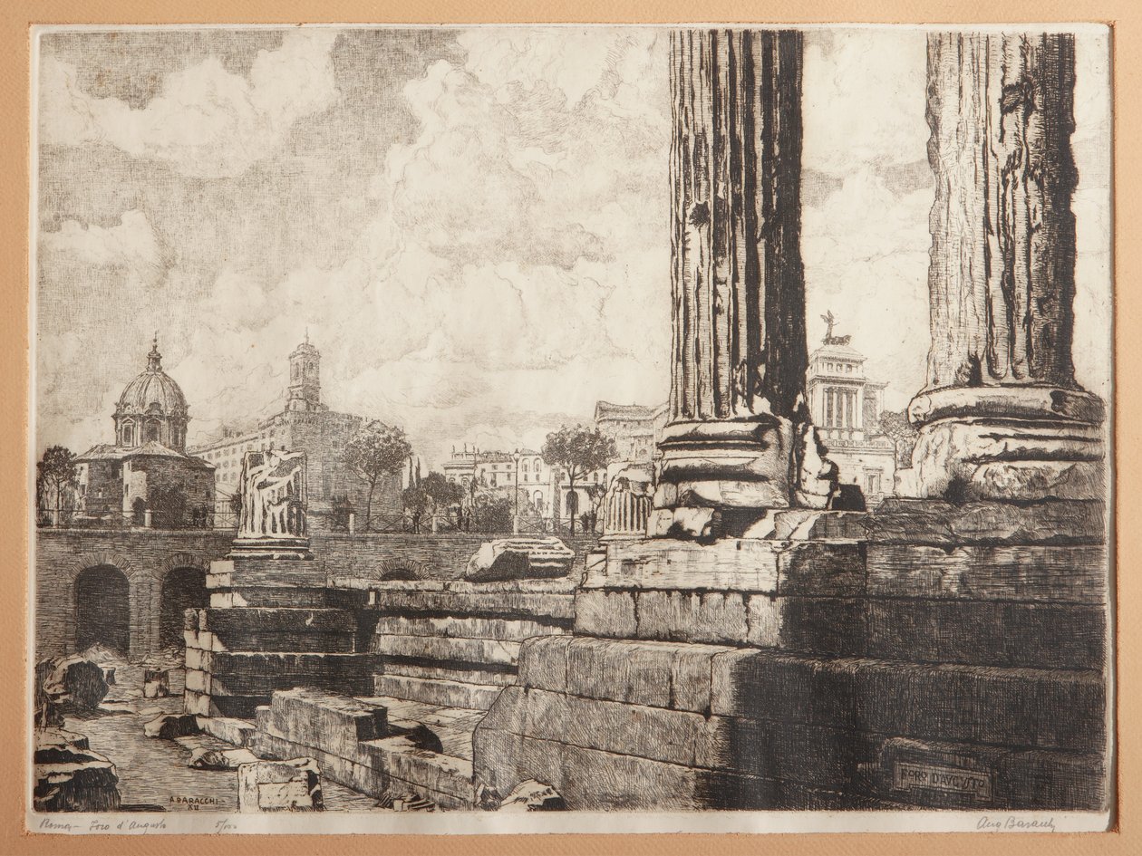 Rome, The Forum of Augustus by Augusto Baracchi