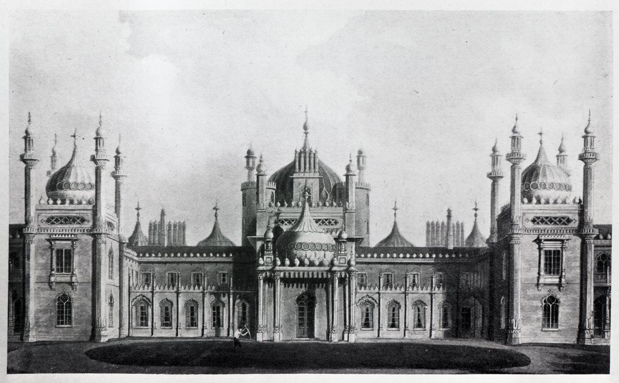 The West Front of the Brighton Pavilion by Augustus Welby Northmore Pugin