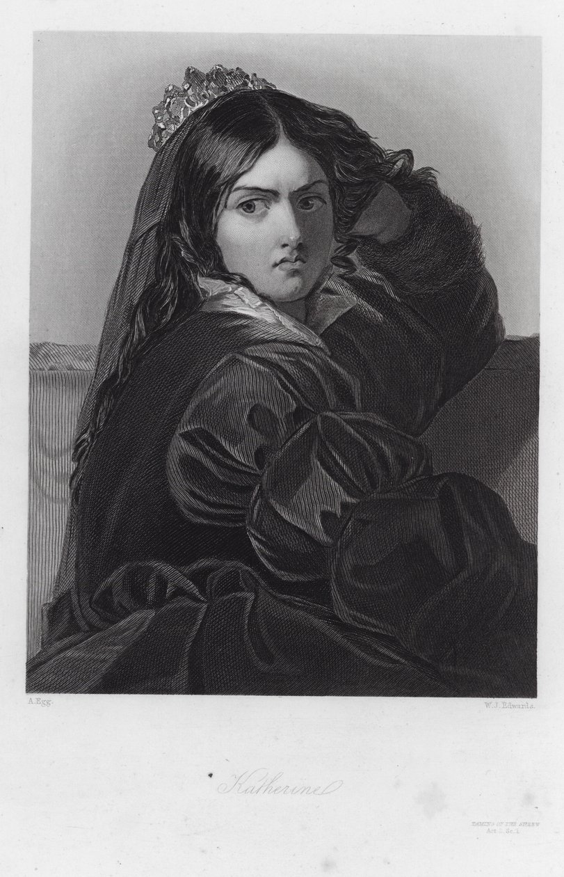 Katherine, a character in The Taming of the Shrew by Augustus (after) Egg