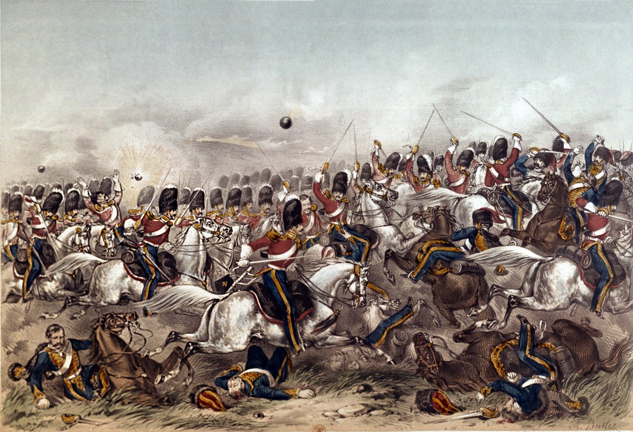 Battle of Balaclava. Brilliant charge of the Scots Greys, 25th October 1854, engraved by Augustus Butler, published by Stannard and Dixon, London by Augustus Butler