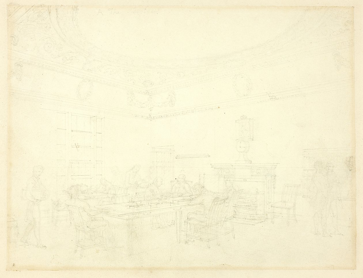 Study for Board of Trade, from Microcosm of London by Augustus Charles Pugin