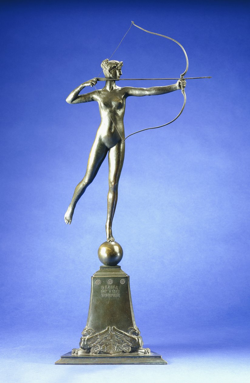 Diana of the Tower, A Bronze Figure by Augustus Saint-Gaudens