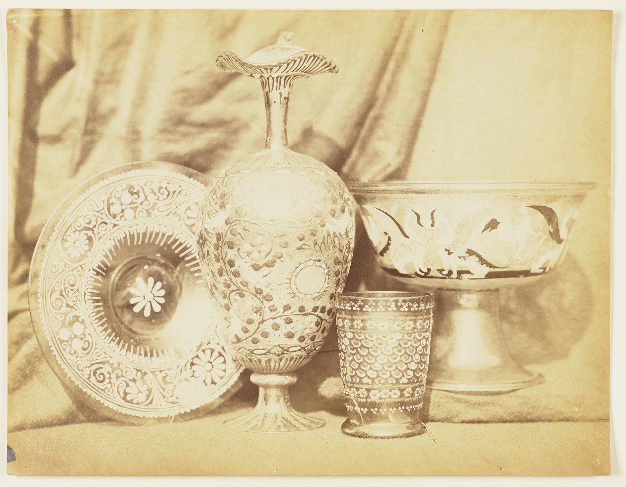 Dishes with Enamel Patterns by Augustus W. Franks