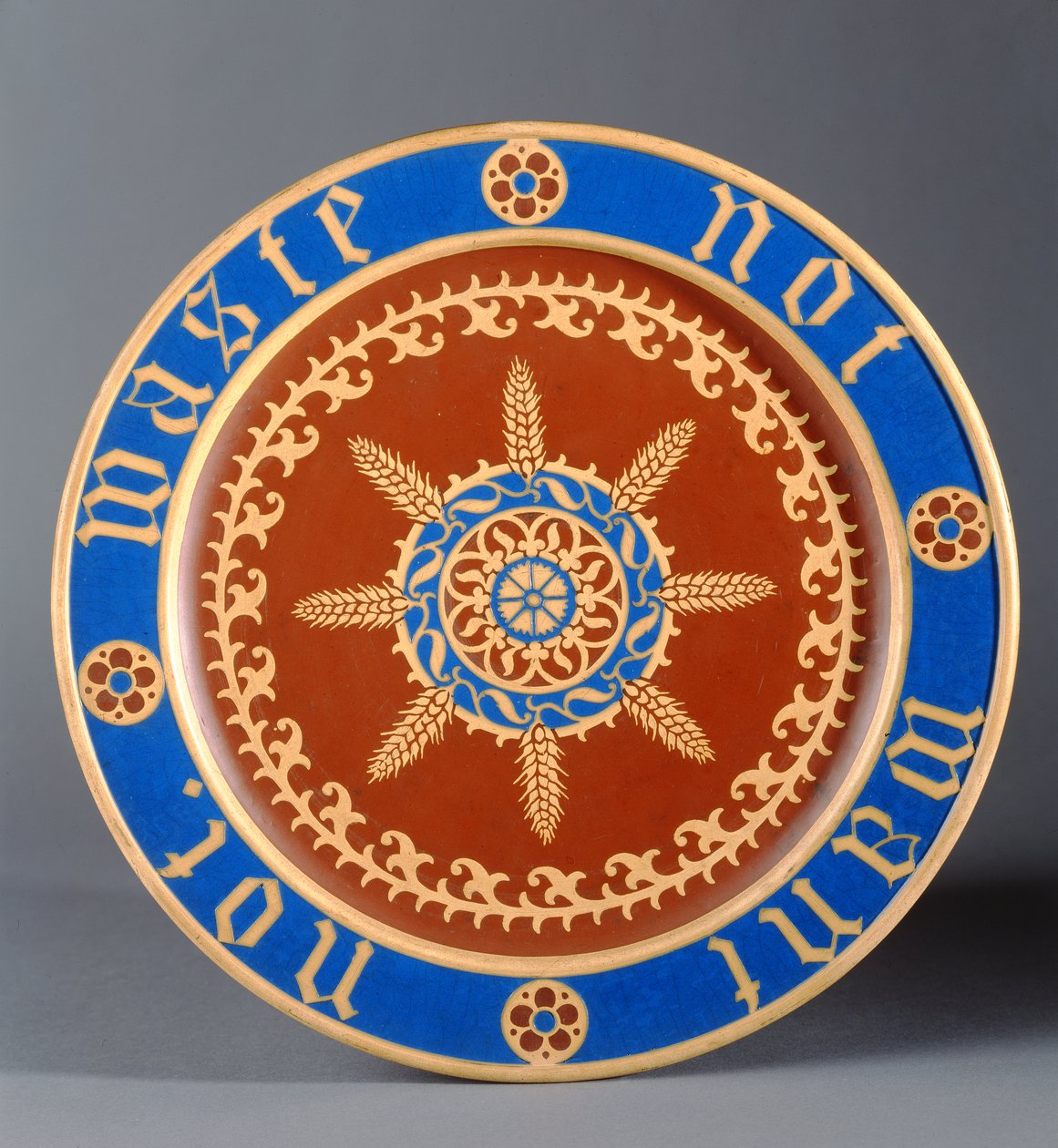 Bread plate, manufactured by Minton and Company by Augustus Welby Northmore Pugin