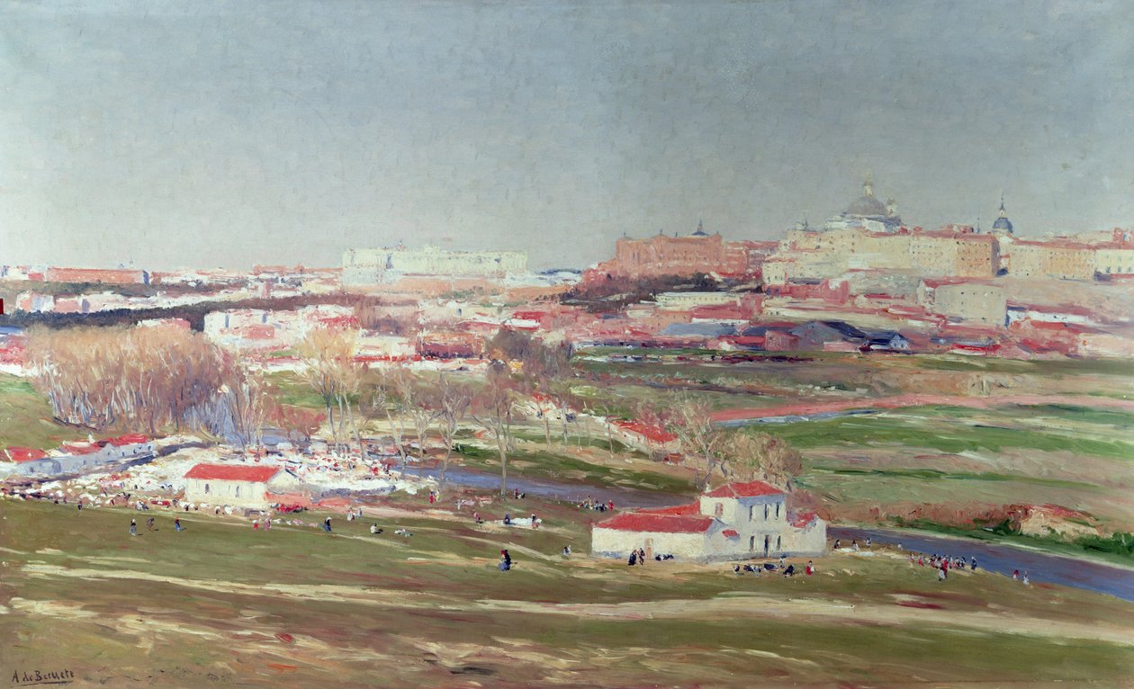 Pradera de San Isidro and Palacio Real Beyond, Madrid by Aureliano de Beruete