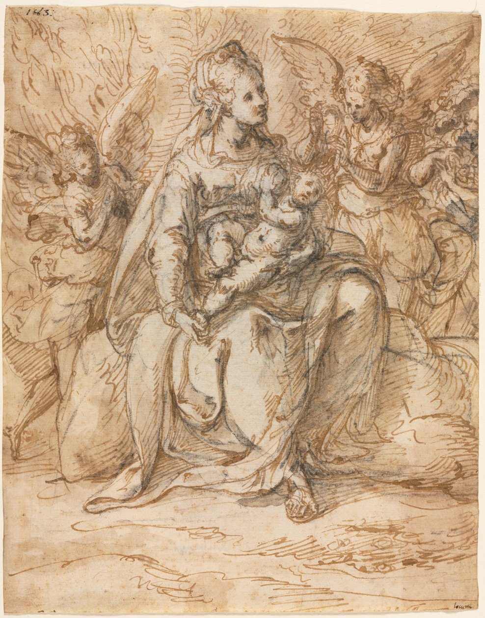 Madonna and Child with Angels by Aurelio Luini