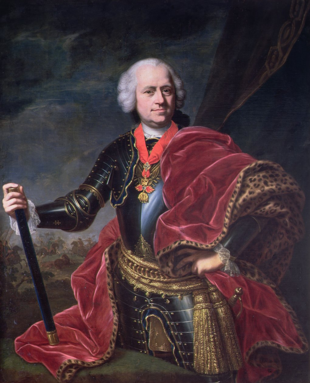 Karoly Jozsef Batthyany (1698-1772), Prince of Batthyany, Hungarian Field Marshall in Austrian service by Austrian School