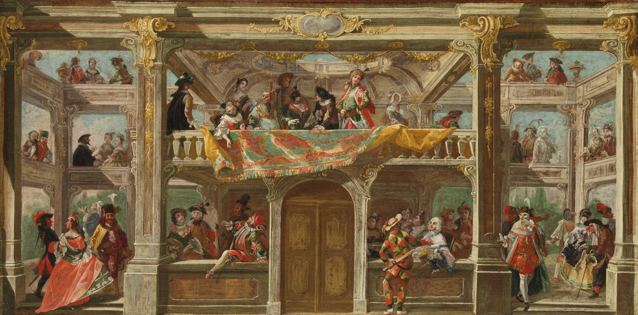 A Masked Ball in Bohemia, c.1748 by Austrian School
