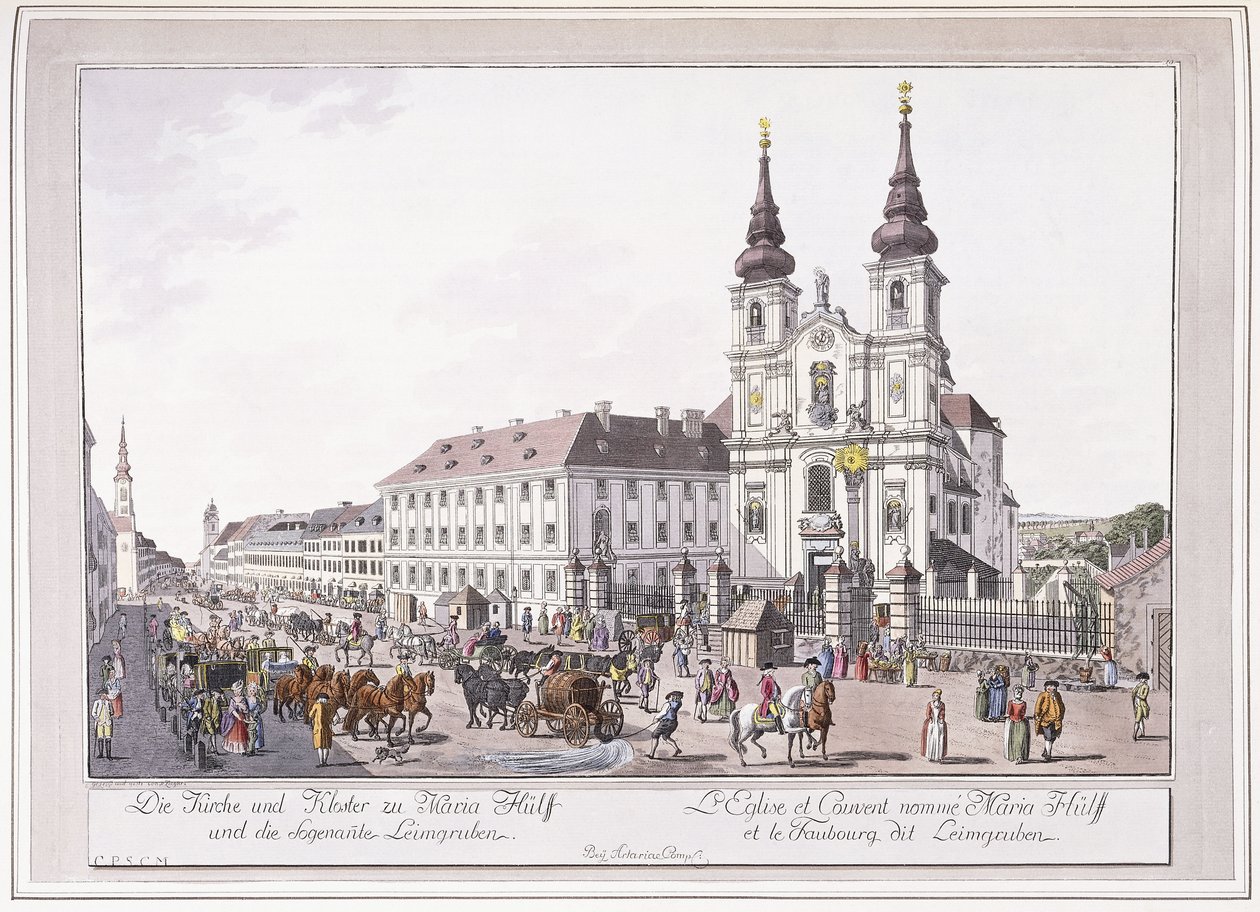 Parish Church and Convent of Mariahilf in Leimggruben by Austrian School