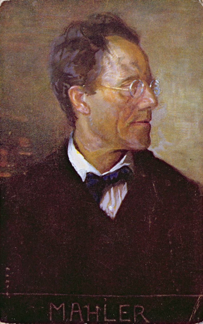 Postcard Depicting a Portrait of Gustav Mahler c.1910 by Austrian School