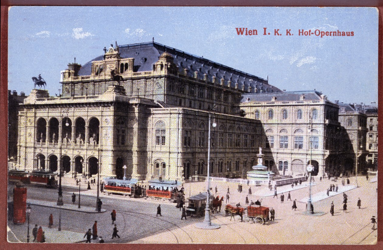 Postcard depicting the Vienna State Opera House, c.1900 by Austrian School