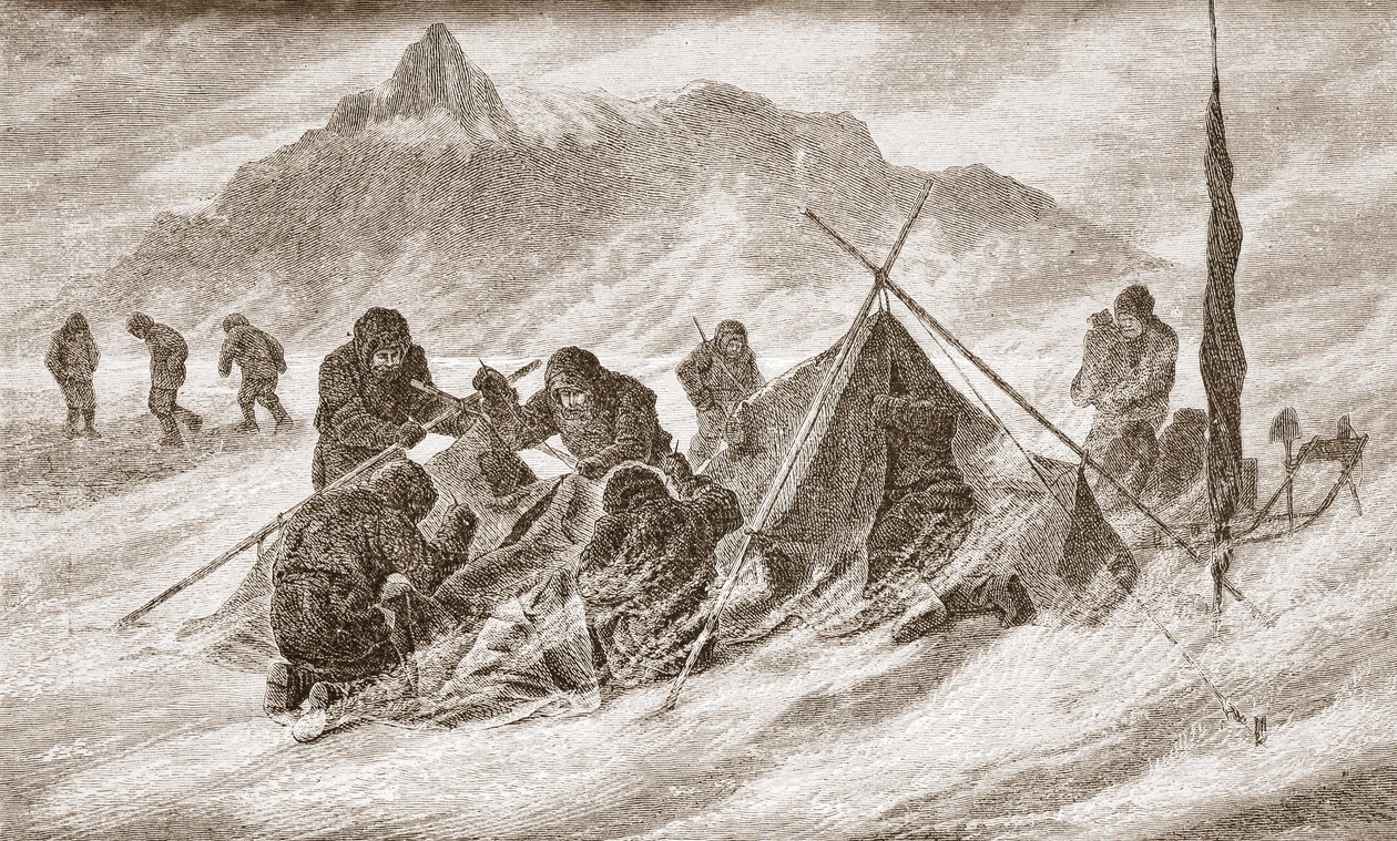 The tear is enlarged during a blizzard, 1876 by Austrian School