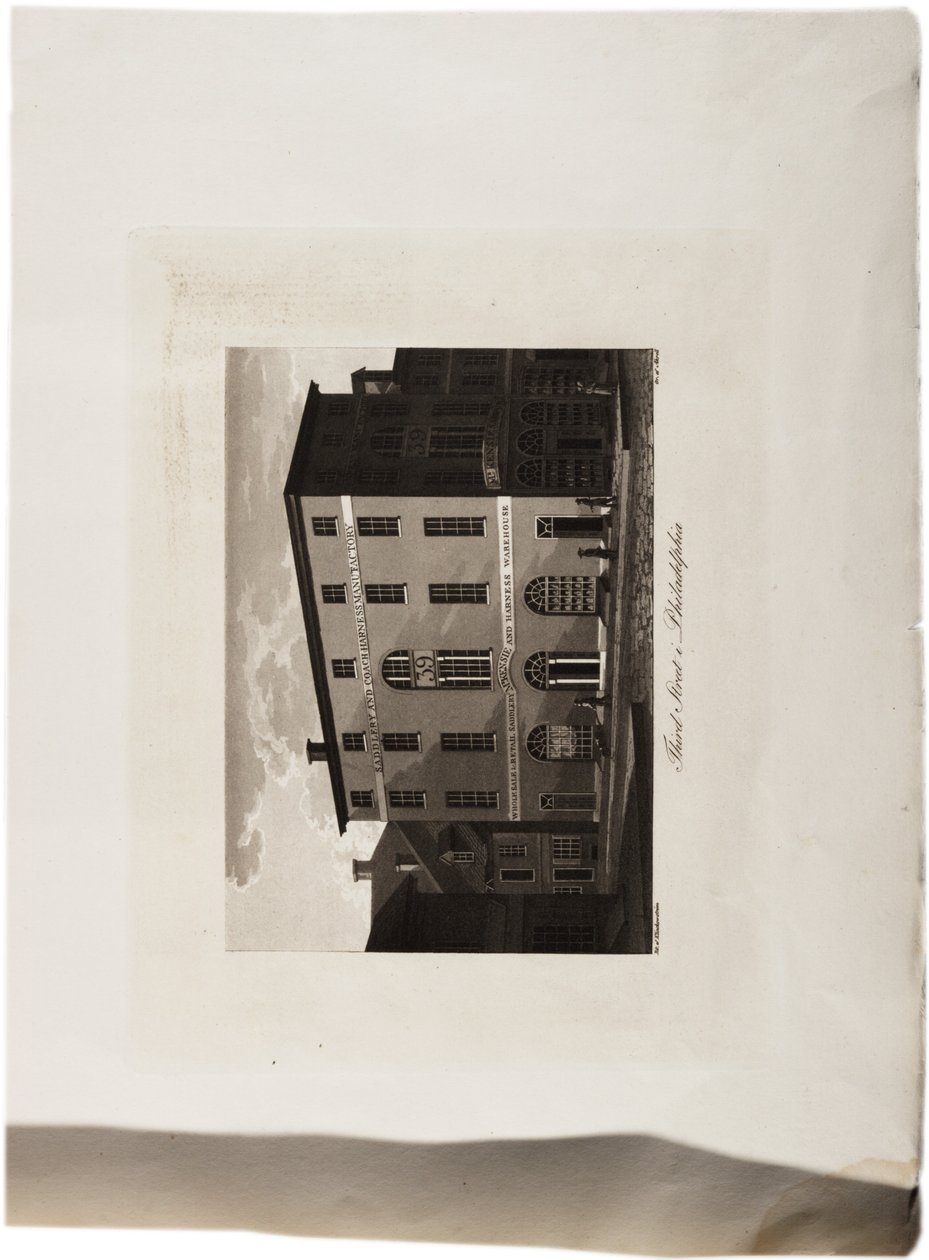 Third Street, Philadelphia, from an Atlas of the United States by Axel Leonhard Klinckowström