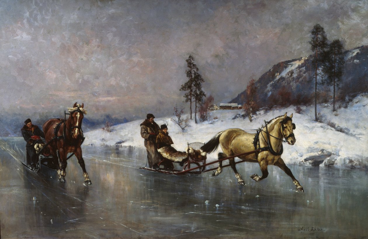 Sleigh Ride on the Ice by Axel Hjalmar Ender