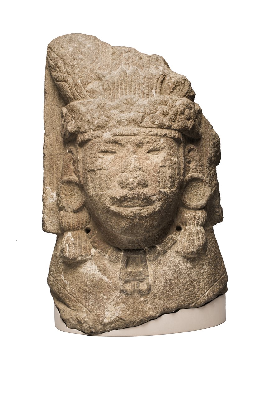 Head of Xilonen, the Goddess of Young Maize, Tenochtitlan, Mexico, 1450-1500 by Aztec