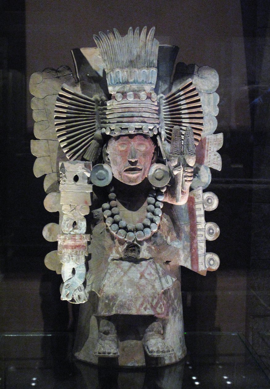 Incense Burner in the Form of the Goddess of Maize Xilonen, Tlahuac, Late Postclassic Period, c.1500 by Aztec