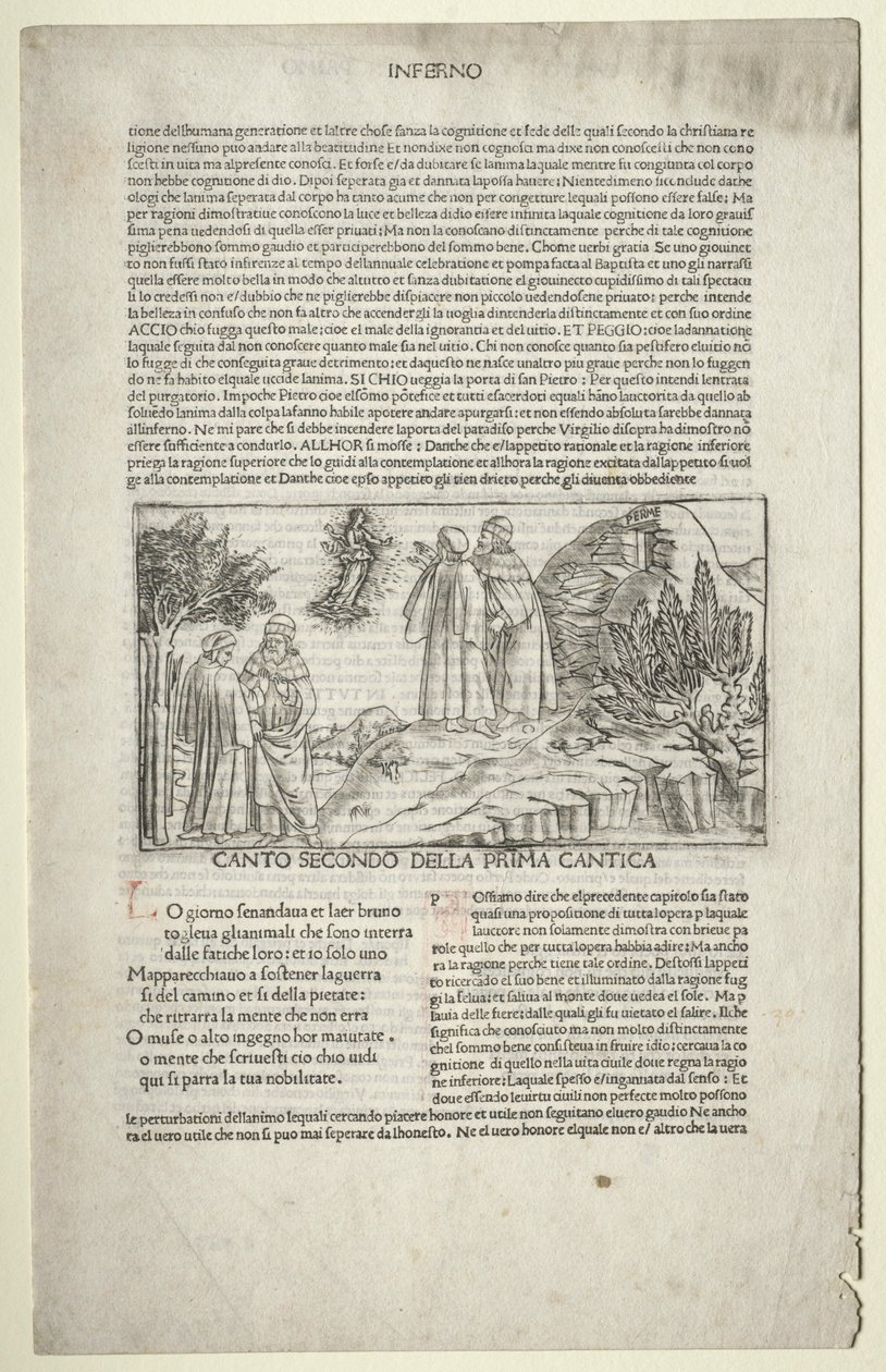 Dante and Virgil with the Vision of Beatrice by Baccio Baldini