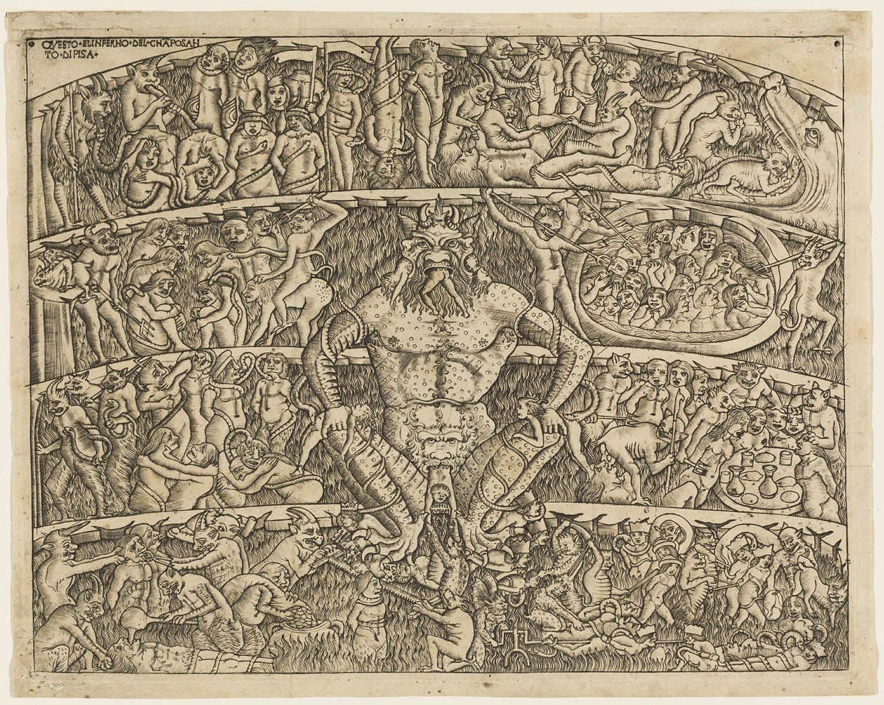 The Inferno According to Dante, from the Campo Santo Frescos in Pisa by Baccio Baldini