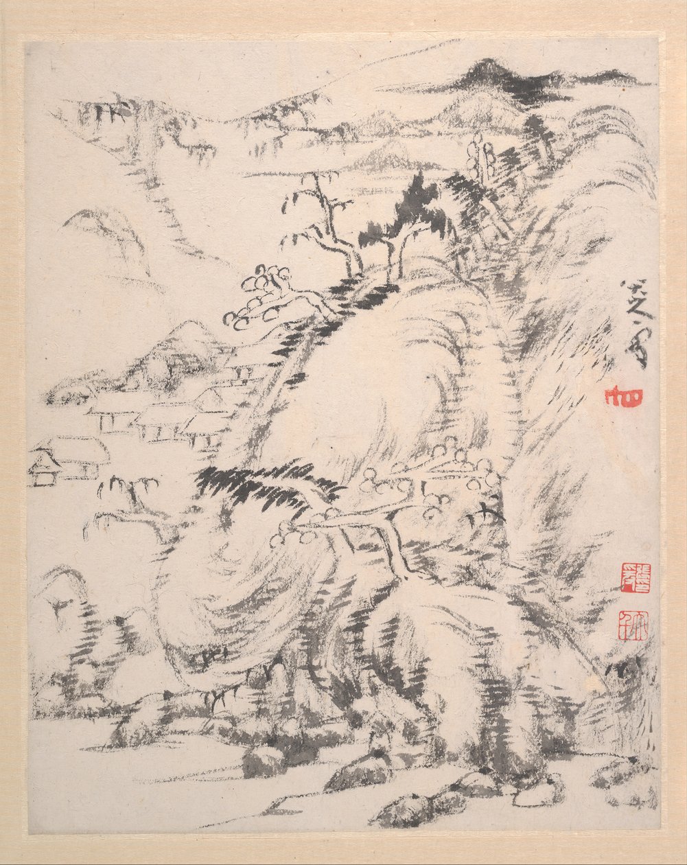 Landscape Album, dated 1699 by Bada Shanren