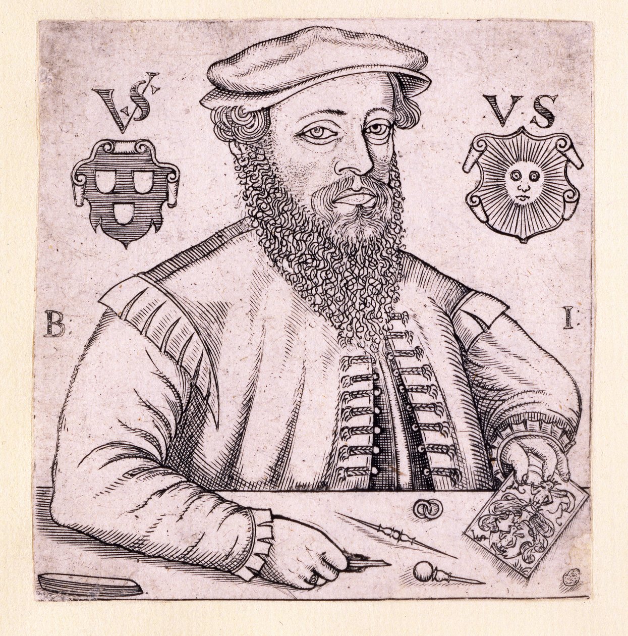 Portrait of Virgil Solis, pub. Nuremberg by Balthasar Jenichen