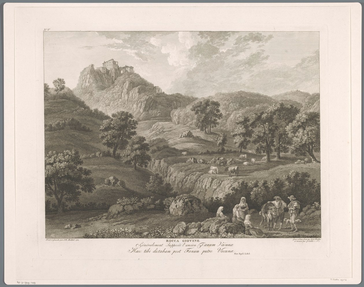 View of Roccagiovine (Suite of Six Views of the Environs of Rome) by Balthasar Anton Dunker