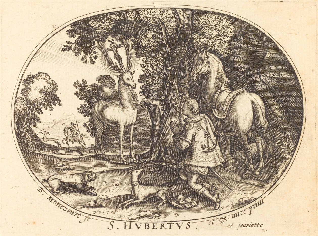 The Vision of Saint Hubert by Balthasar Moncornet
