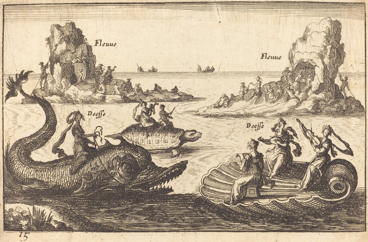 Goddesses on the River by Balthasar Moncornet after Remigio Cantagallina