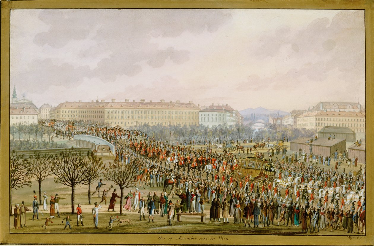 Empress Karoline Augusta Enters Vienna by Balthasar Wigand