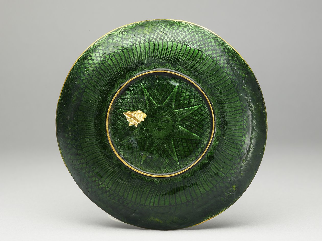 Lidded Bowl, Saucer and Spoon with Astrological Decoration by Baqir