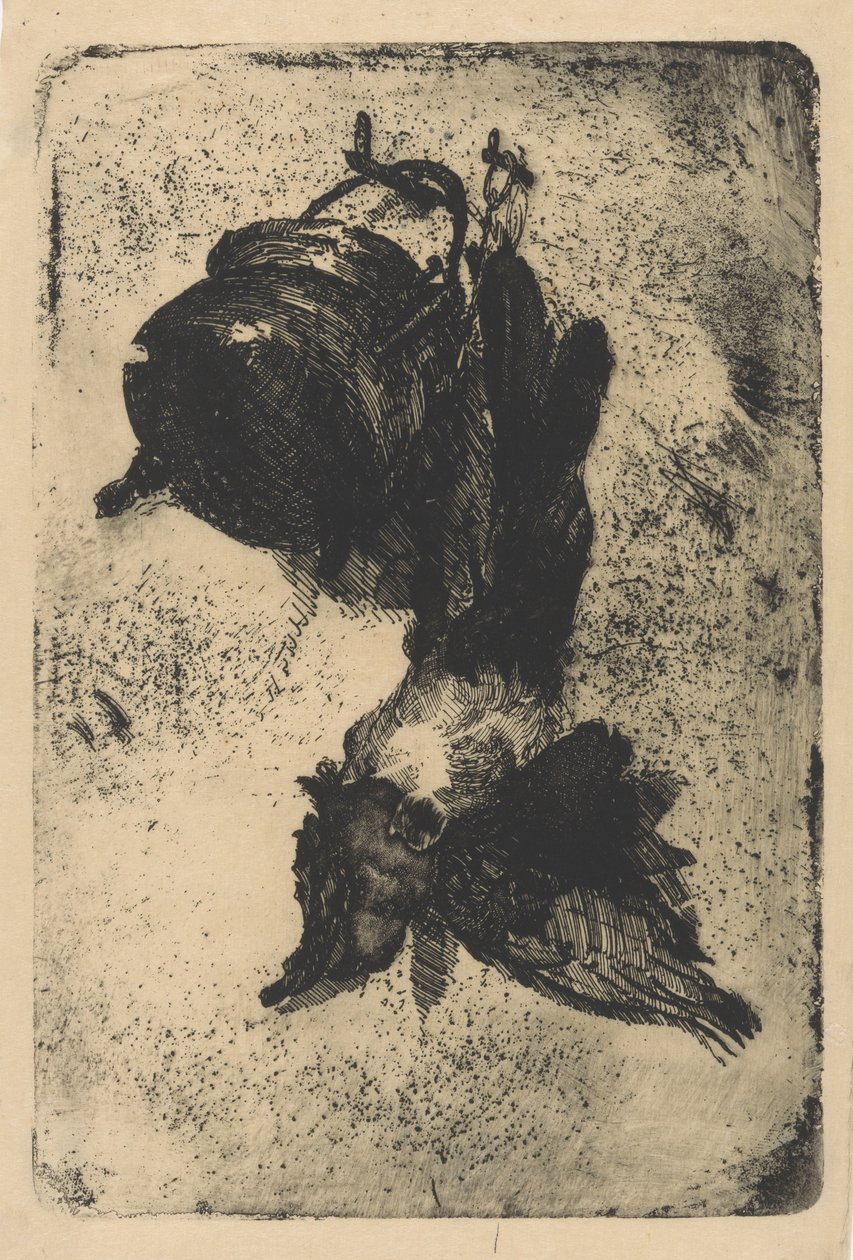 Dead Bird and Kettle on a Wall by Barbara Elisabeth van Houten