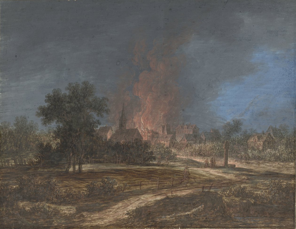 Fire in a Village by Barbara Regina Dietzsch