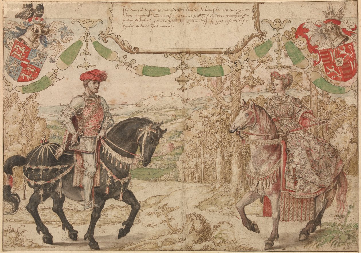Johan IV van Nassau and His Wife Maria van Loon-Heinsberg by Barend van Orleay