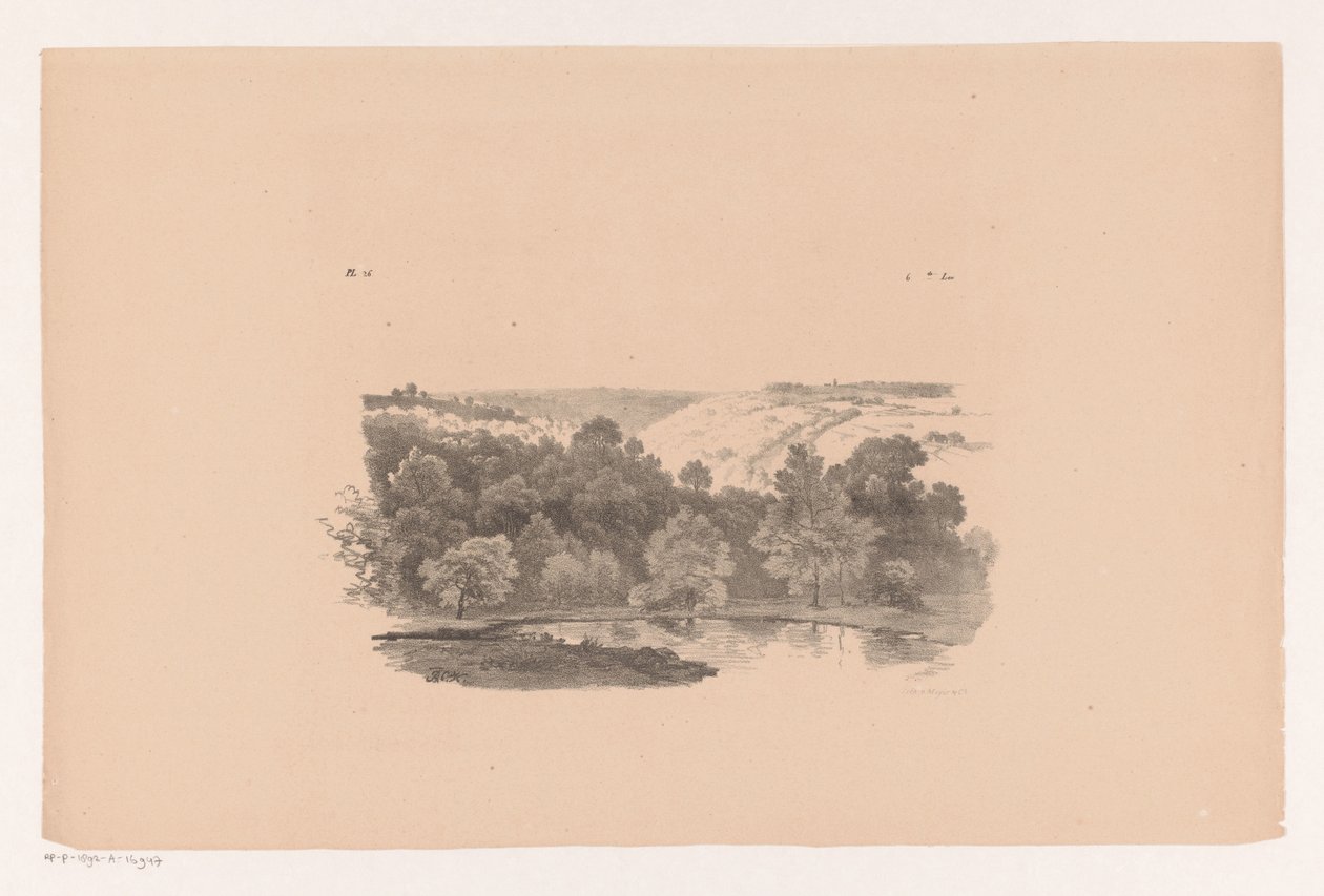 View over Hilly Landscape (Landscape Studies Sixth Delivery series) by Barend Cornelis Koekkoek