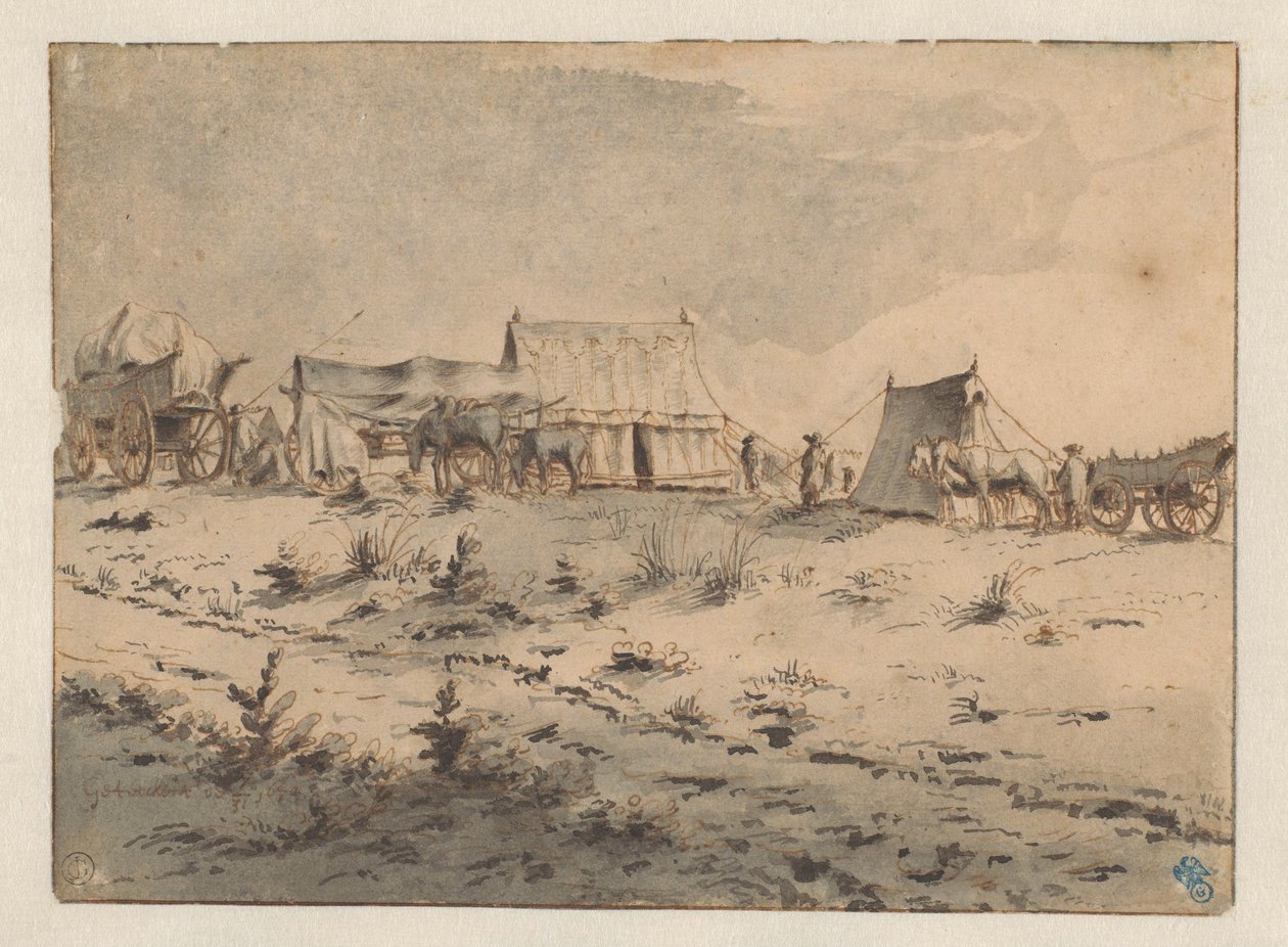 View on an Army Base by Barend Klotz (attributed to)