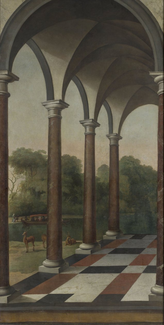 Colonnade Giving onto a Park by Barent Fabritius