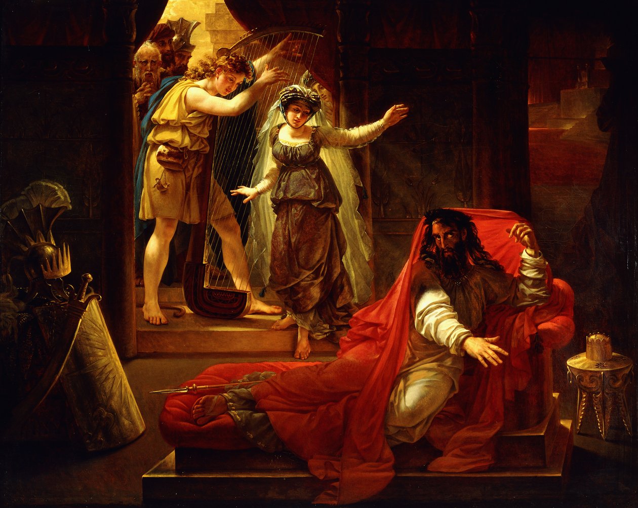 David Playing the Harp for King Saul by Baron Antoine Jean Gros